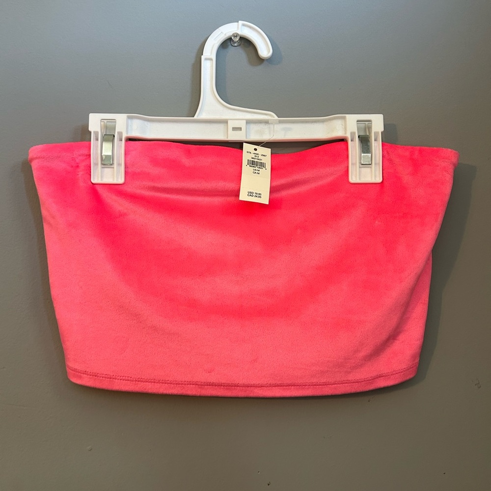 NWT aerie, hot pink velvet tube top. Size Medium.